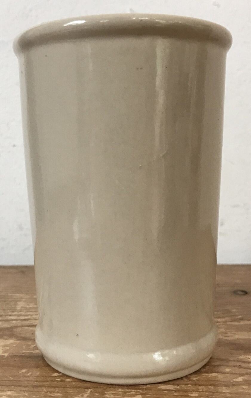 Vintage Hyalyn Pottery Brown Tiny Crock Style Vase Kitchen Bathroom Container 4"